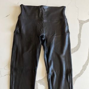 Spanx Faux Leather Leggings - Size Petite Medium